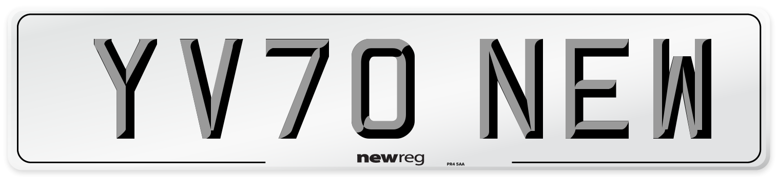 YV70 NEW Number Plate from New Reg